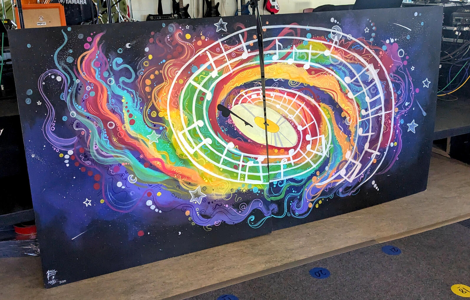 Musical Supernova - Acrylic on Plyboard