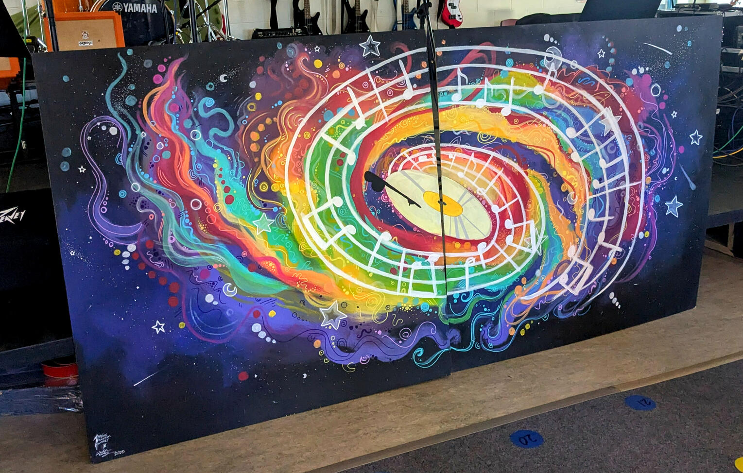 Musical Supernova - Acrylic on Plywood