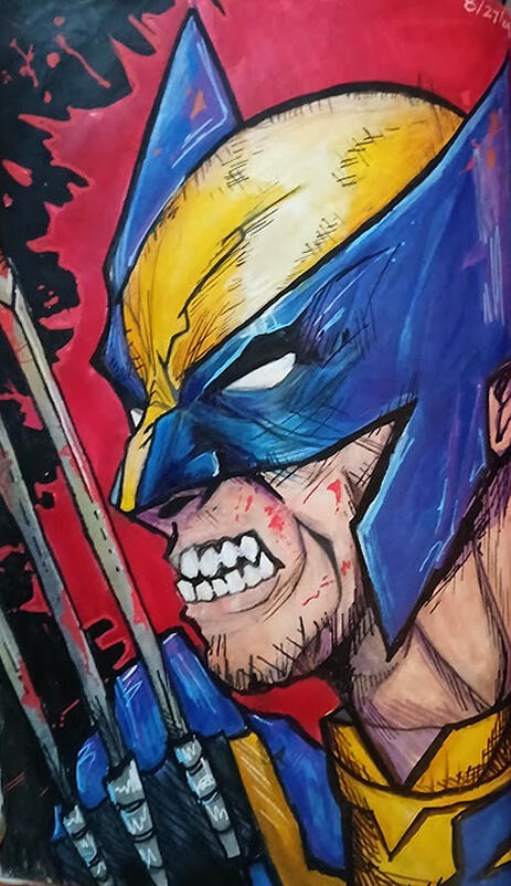 Wolverine 2 - Alcohol Markers and Colored Pencils