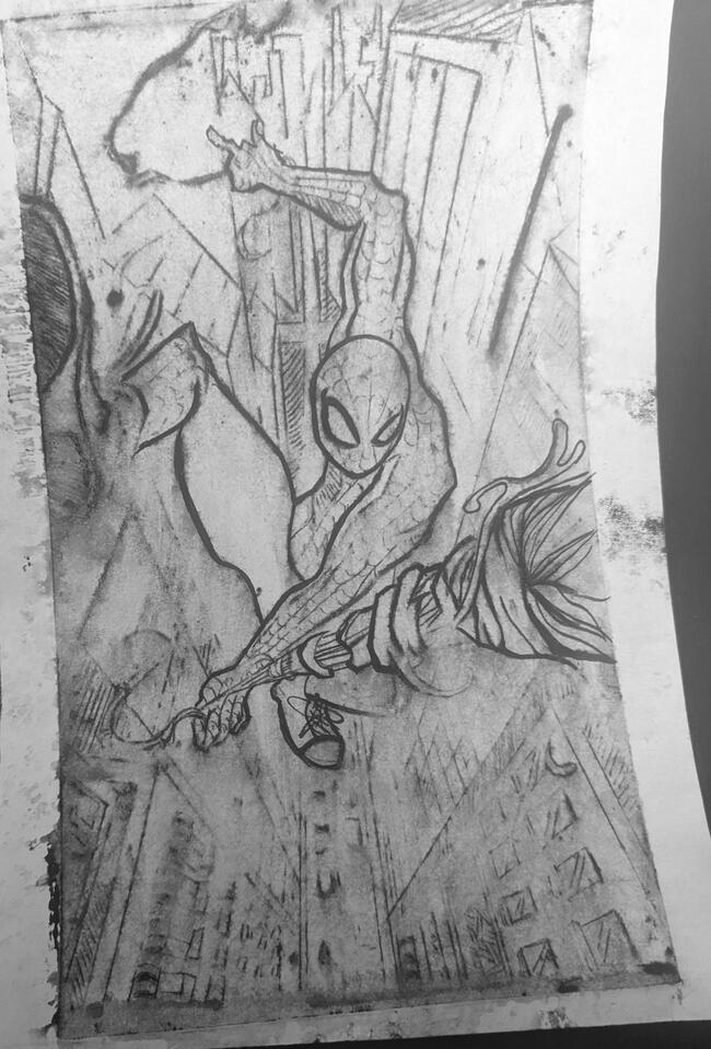 Spiderman Print Black and White (2/4)