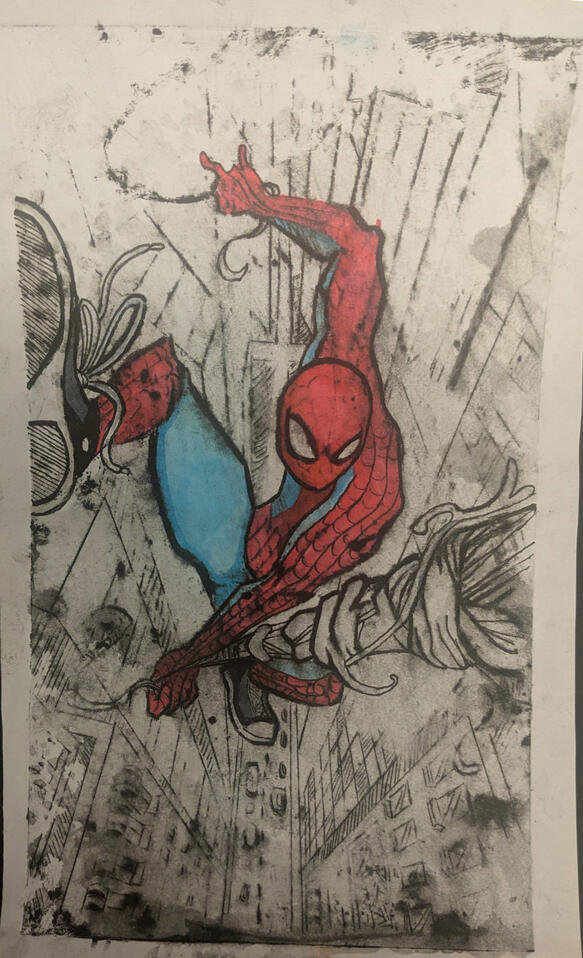 Spiderman Print Color (1/4)