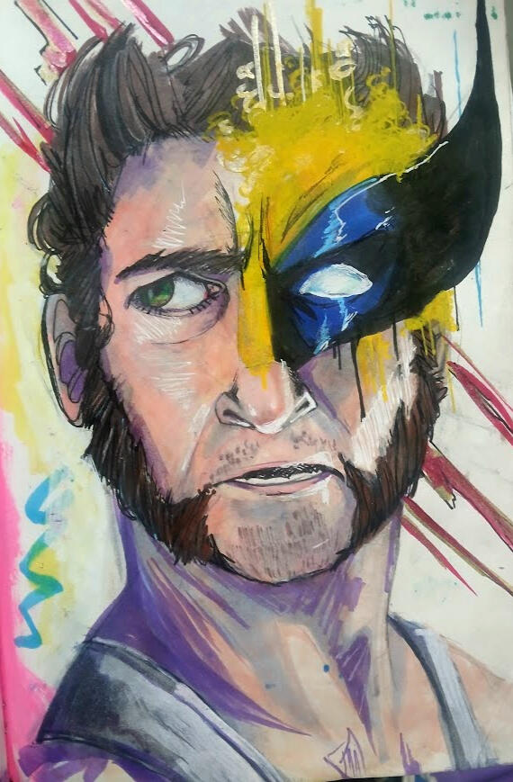Logan - Alcohol Markers and Colored Pencil